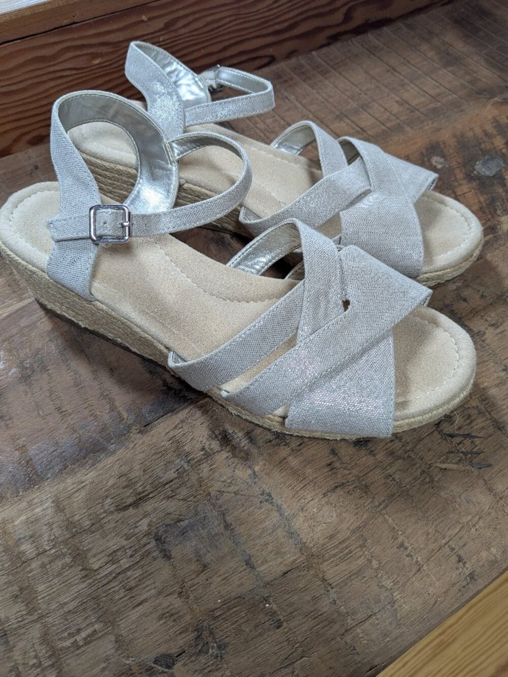 Lands' End Espadrille Wedge Sandals